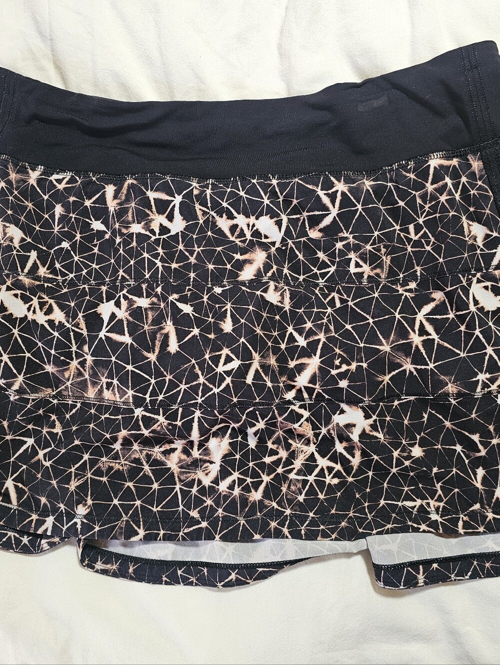 Lululemon Black Geometric Print Pace Rival Skort 10 Tall